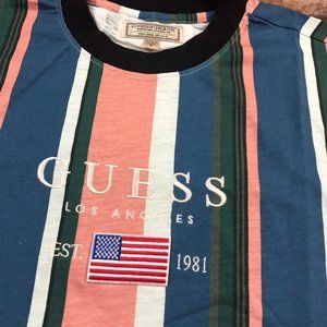 GUESS LOS ANGELES STRIPED T-SHIRT